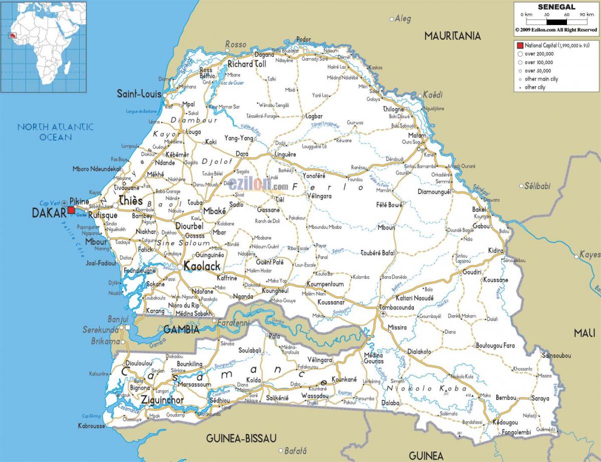 Senegal casamance bản đồ