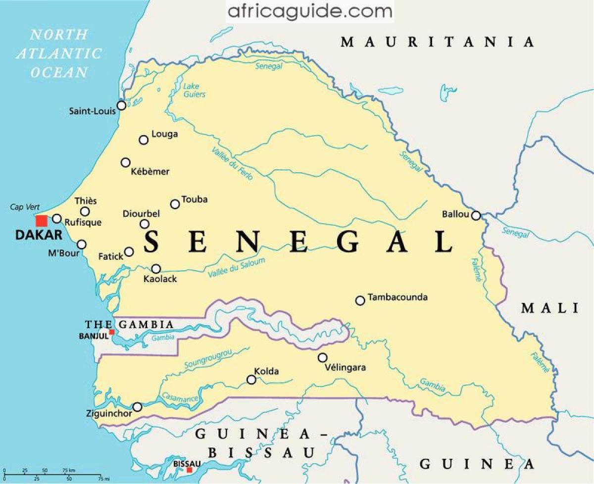 Senegal sông phi bản đồ