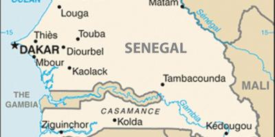Bản đồ của Senegal và nước xung quanh