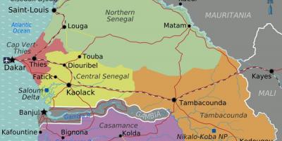 Bản đồ của Senegal chính trị