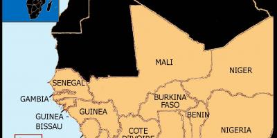 Bản đồ của Senegal bản đồ tây phi