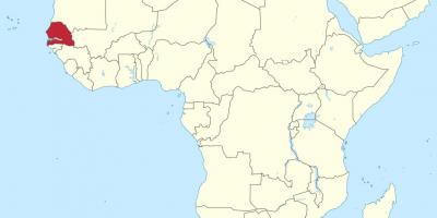 Senegal trên bản đồ châu phi