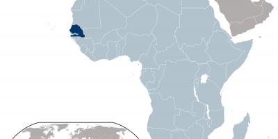 Bản đồ của Senegal vị trí trên thế giới